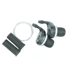 Mountain Bike Twist Shifter Set 21-Speed Black