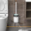 Toilet Cleaner Brush with Long Handle White 2