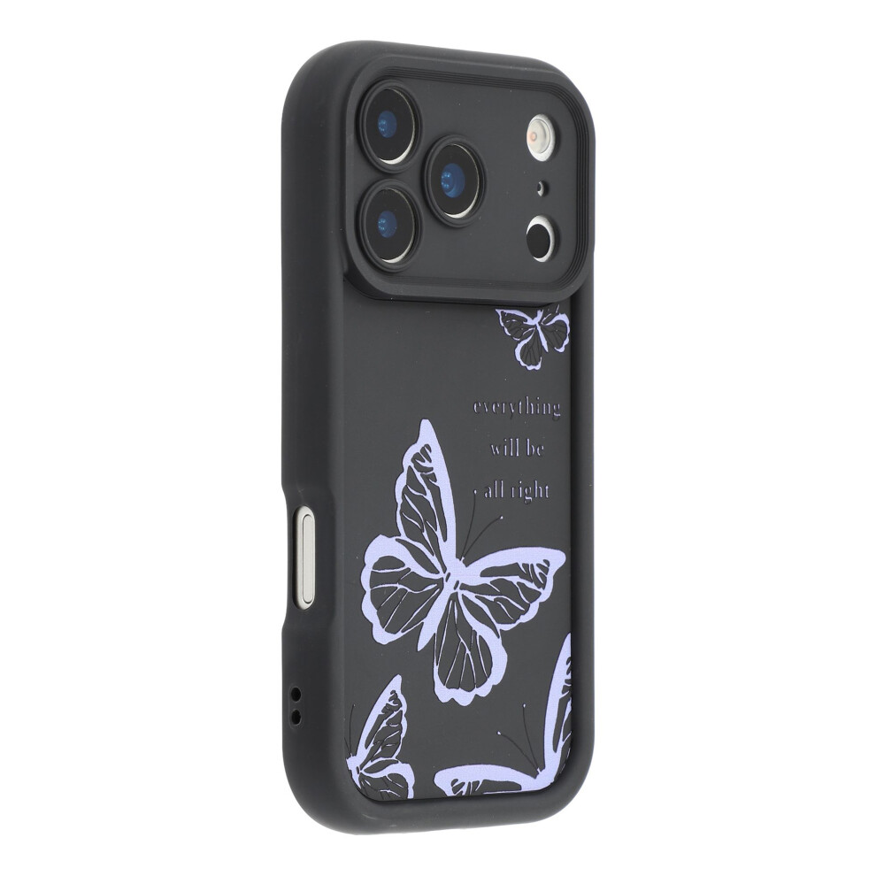 (Purple) For Iphone 17 Pro Case Butterfly Print Tpu Shockproof Phone Back Cover Purple 6914293047847