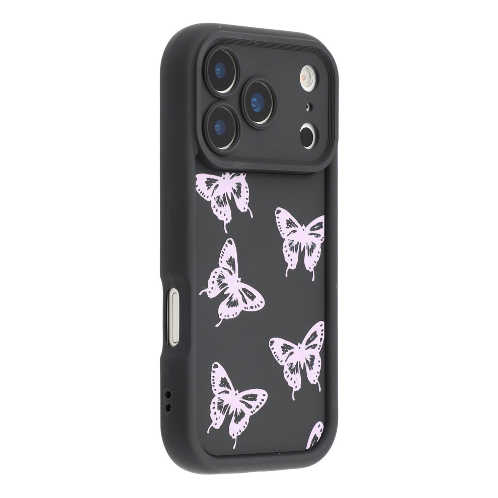 (Pink) For Iphone 17 Pro Case Butterfly Print Tpu Shockproof Phone Back Cover Pink 6914292171017