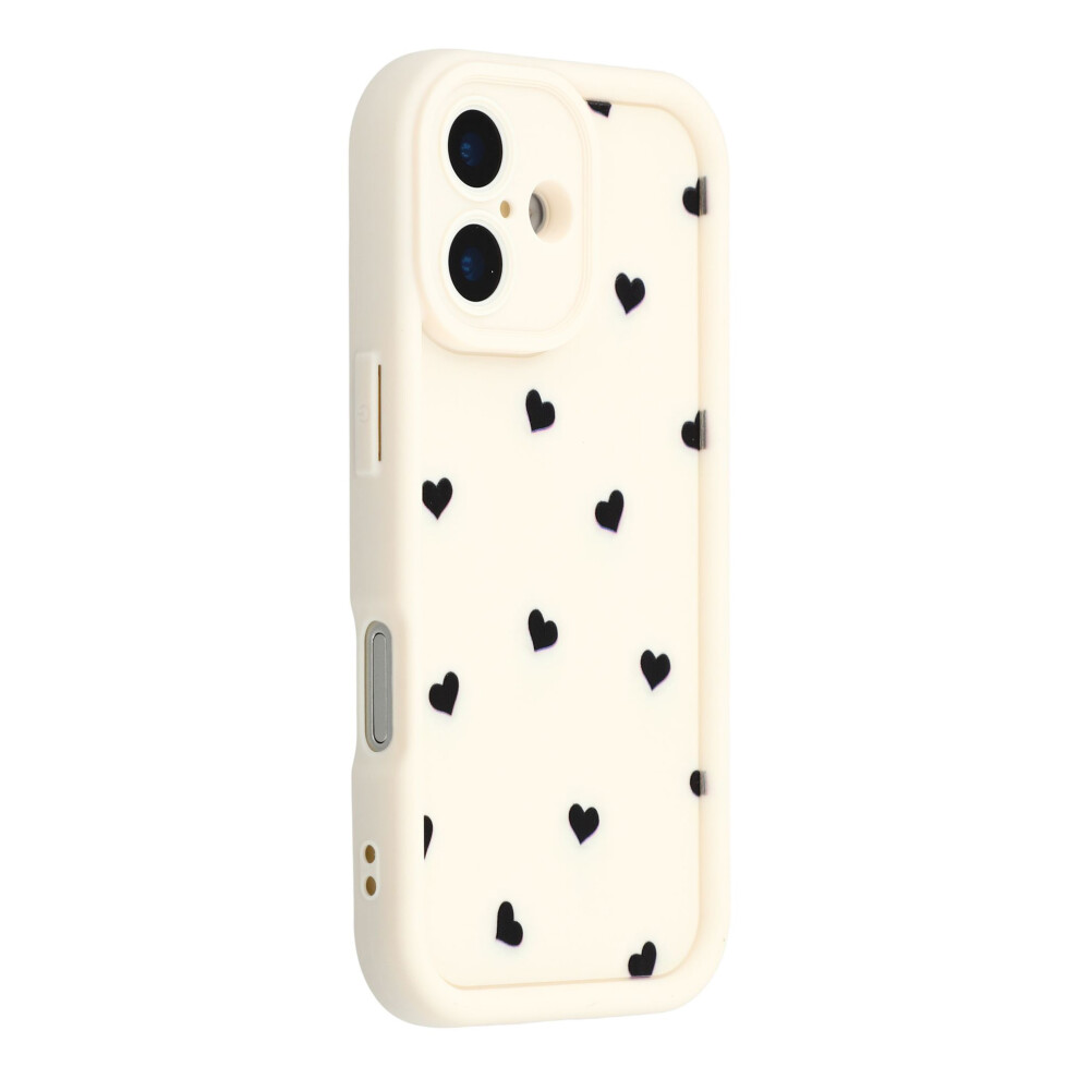 (White) For Iphone 17 Case Heart Pattern Tpu Phone Cover With Stepped Edge White 6914290940127