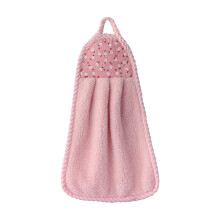 LOOPSUN Soldes Saint-Valentin 2024 ! Torchon suspendu en velours corail, essuie-mains, torchon de cuisine, torchon épais et absorbant