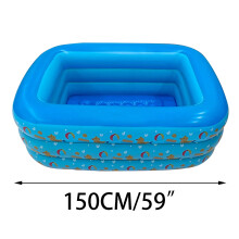 59 Inch Inflatable Swimming Pool for Kids and Adults