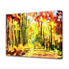 Őszi erdő pár vászon poszter20x30cm