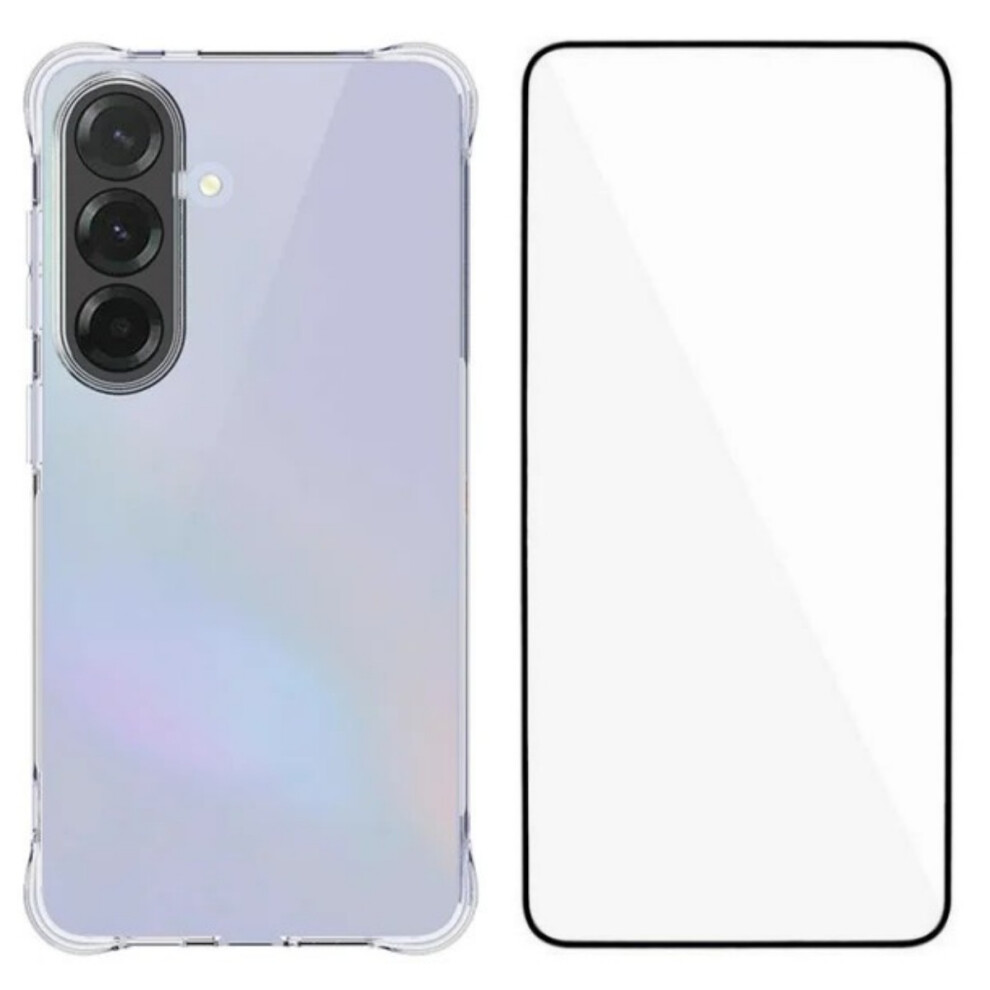 (Transparent) Wanlonfeng For Samsung Galaxy S26 Case Wl Series 2.0Mm Tpu Phone Cover With Tempered Glass Film 6914298723593