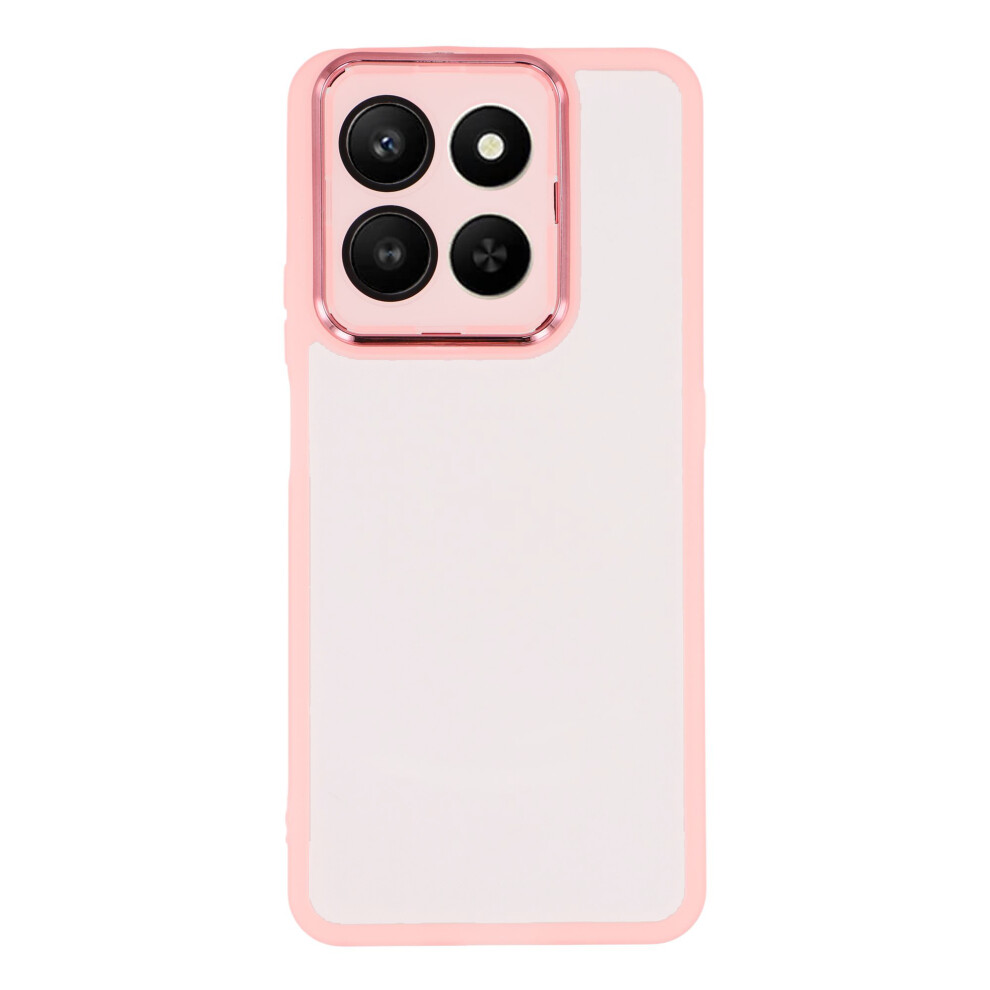 (Transparent ) For Honor X7d 4G / 400 Smart 5G Case Electroplated Camera Frame Tpu Phone Cover Pink 6914292889332