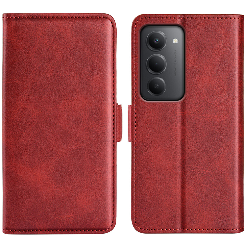 (Red) For Xiaomi Mi 15 5G (Eu) (171Mm) / Xiaomi Mi 15 4G (Eu) (171Mm) Case Calf Texture Leather Wallet Phone Cover Red 6914297461120