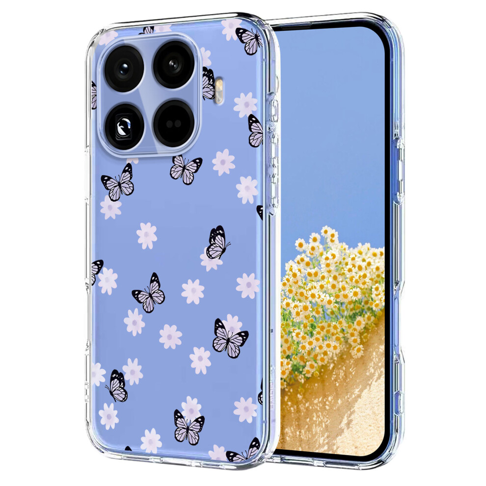 (Butterflies) For Xiaomi 15T Pro Case Butterfly Floral Pattern Printing Tpu Phone Back Cover 6914298578759