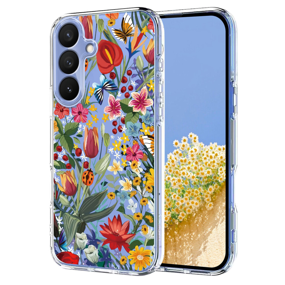 (Lilies) For Samsung Galaxy S26 Case Butterfly Floral Pattern Printing Tpu Phone Back Cover 6914297103105