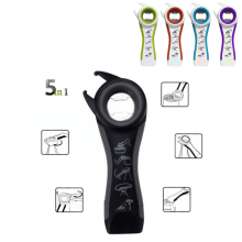 Ouvre-boîte 5 en 1 pour bouteilles et bocaux, compatible avec la plupart des bouchons et couvercles, design ergonomique pour les petites mains, les