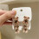 Pendientes de conejo osito kawaii peluche1par 2