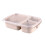 Bento Lunch Box Reusable 3-Compartment Plastic Container 1