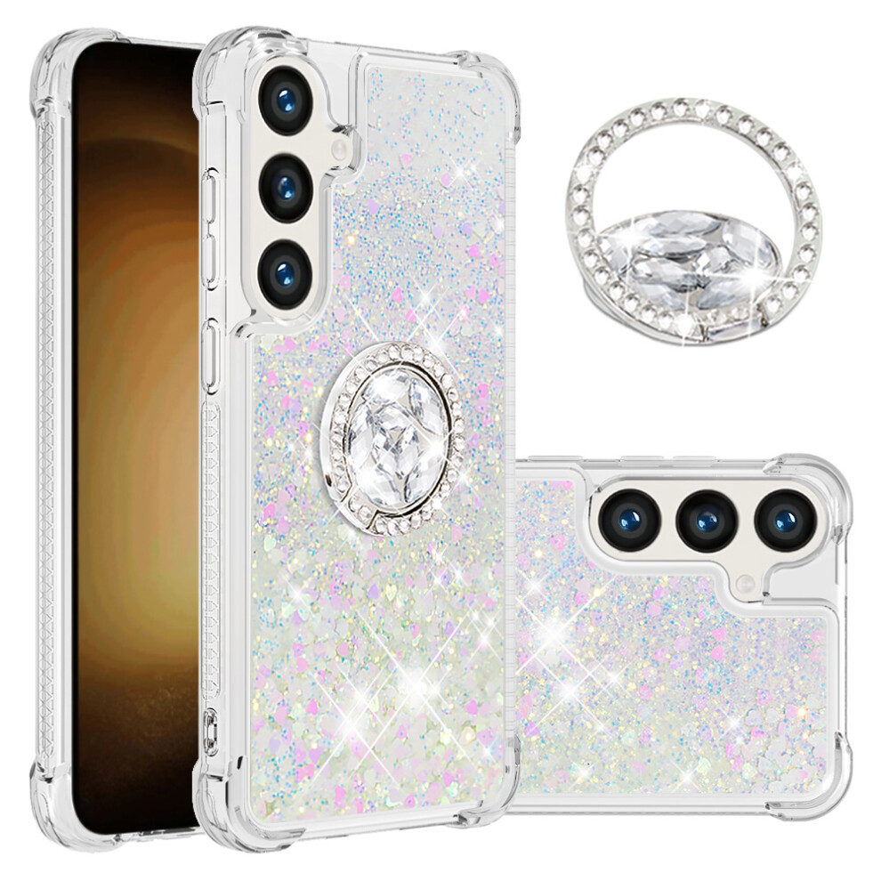 (Laser / Hearts) For Samsung Galaxy S25 Fe Tpu Case With Kickstand Quicksand Shockproof Cover 6914297088952