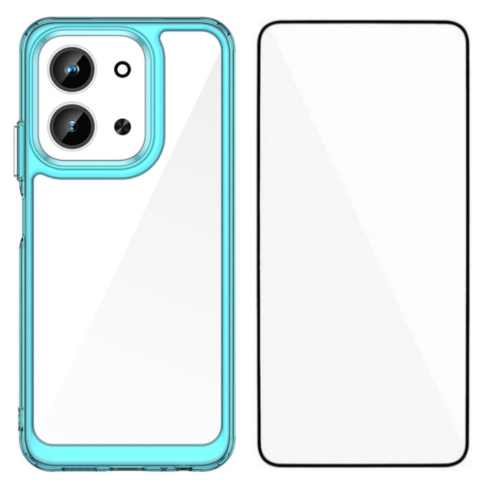 (Transparent ) Wanlonfeng For Xiaomi Redmi 15C 4G (Eu) (173Mm) / Xiaomi Redmi 15C 5G (Eu) (173Mm) Phone Case Xc Series Tpu Acrylic Cover With Te Blue 6914290064250