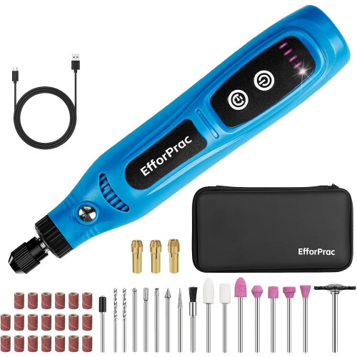 Cordless Rotary Tool Kit 3.7V with 43 Accessories
