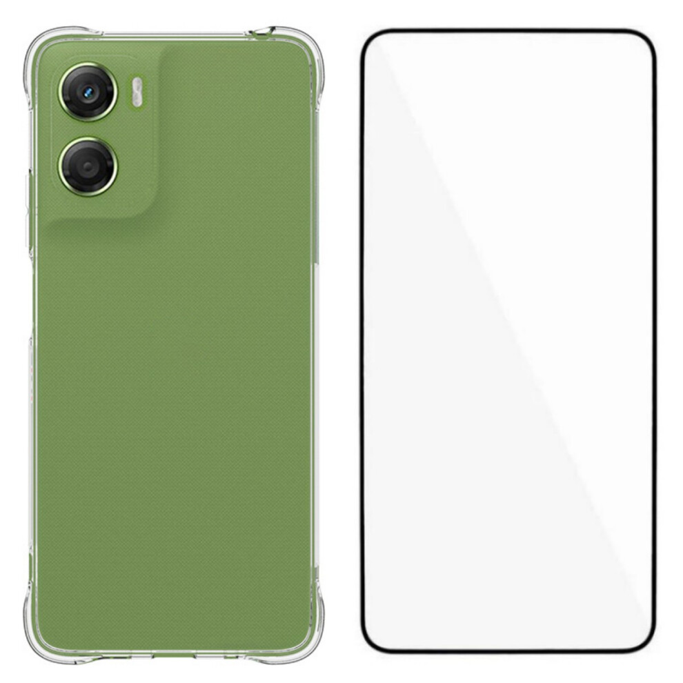 (Transparent) Wanlonfeng For Motorola Moto G06 Power 4G / G06 4G Case Wl Series 2.0Mm Tpu Phone Cover With Tempered Glass Film 6914291470920