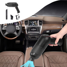 Aspirateur portatif rechargeable Txmfgh, moteur de 120 W, batterie de 2000 mAh, léger pour le nettoyage de voiture