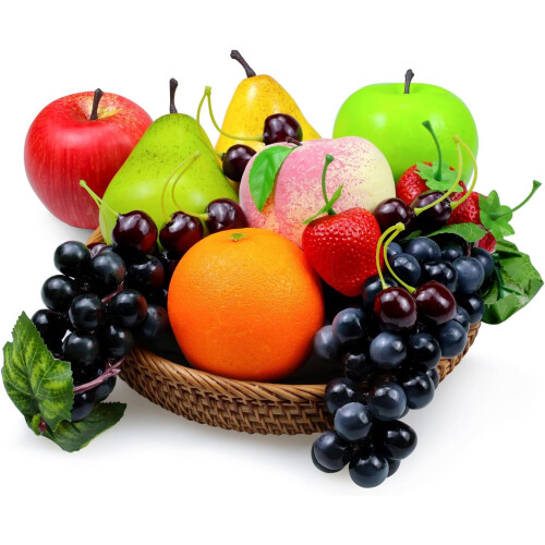 Realistisches Deko-Obst-Set – 16-teilig