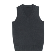 Women's vintage knitted sleeveless vest grey XL