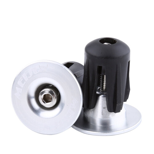 Eatbuy aluminum handlebar end plugs 2 pcs silver