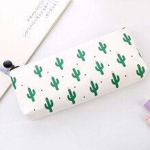 Ozmmyan Cactus Canvas Pencil Case School Stationery Storage
