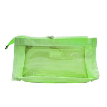 Japanese Canvas Pencil Case Transparent Green Large