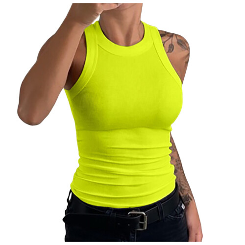 Women's Tank Top Light Yellow XL