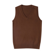 Women's vintage knitted sleeveless vest brown