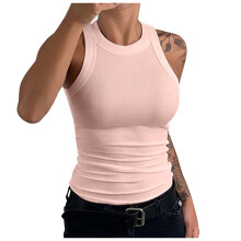 Women's backless tank top summer casual vest S