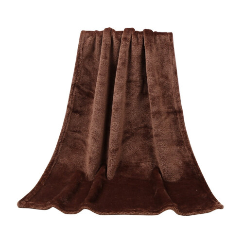 Brown Flannel Throw Blanket 50x70 cm Soft Warm Machine