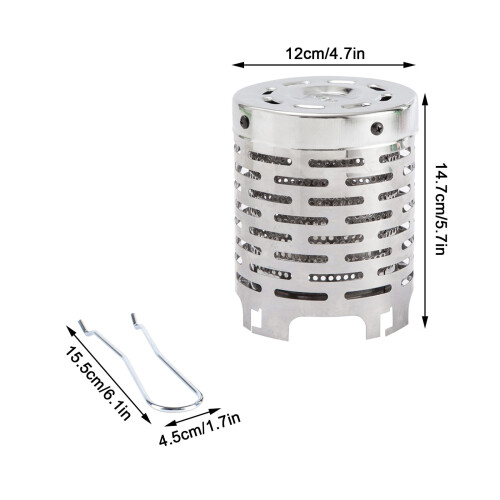 Camping Mini Heater Stainless Steel Portable 1 Unit 2
