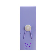 Smile Button Pencil Box Purple Candy Color 1 Pc