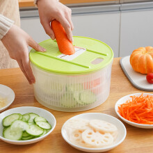 Centrifugadora de ensalada Quinlirra con orificios de drenaje, secadora de ensalada para lavar, centrifugar y escurrir verduras, frutas y hortalizas.