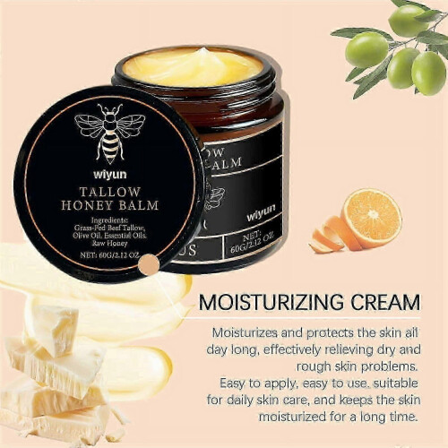 Grass-fed Beef Tallow Balm with Raw Honey 2pcs 25-26 2