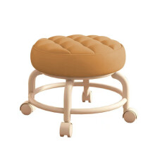 Rolling Pedicure Stool with 360 Rotation Orange 1 PC
