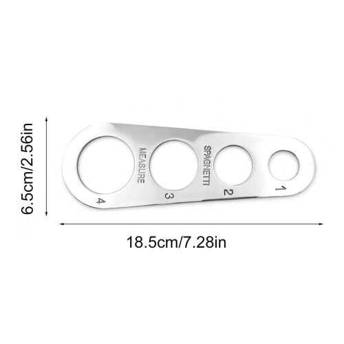 Stainless Steel Spaghetti Ruler with Multi-Hole Design 2