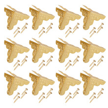 MAGT Corner Protectors Golden Wooden Box Edge Guards 12pcs