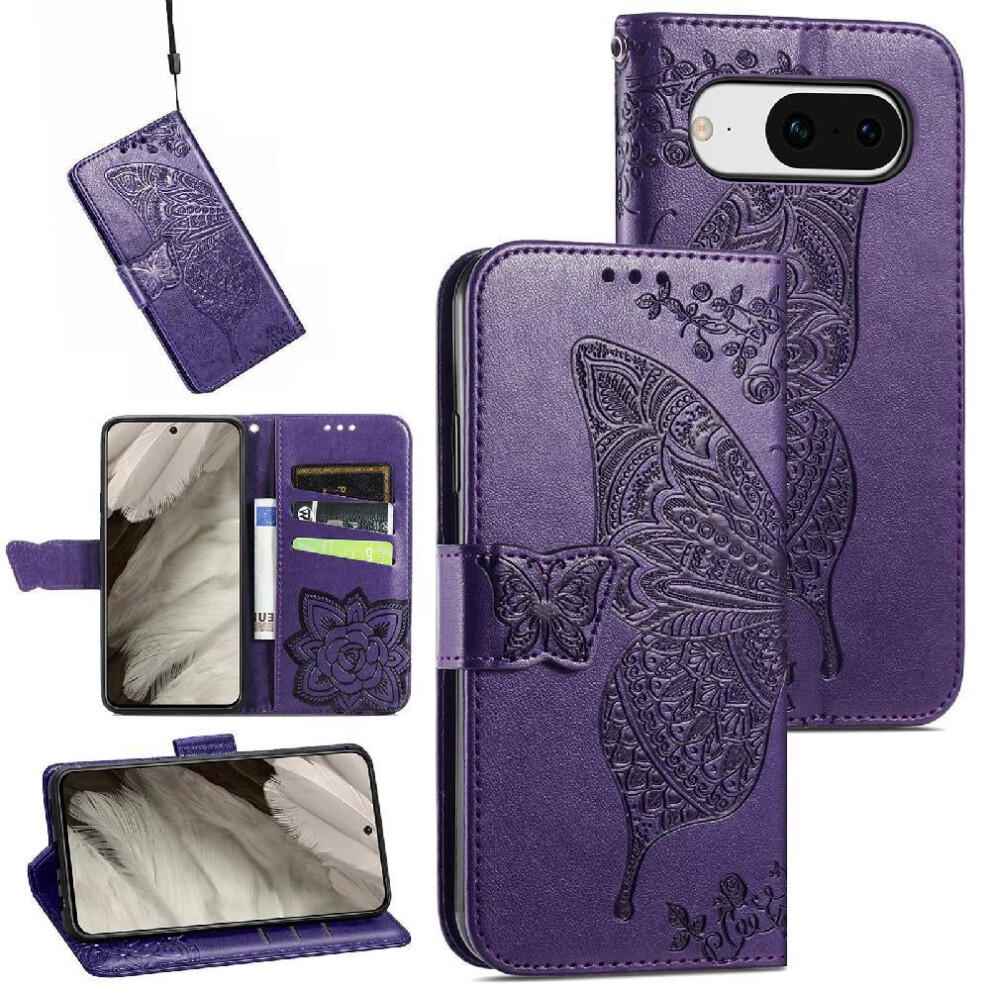 Google Pixel 8 Wallet Case With Butterfly Wing Design 971050035710