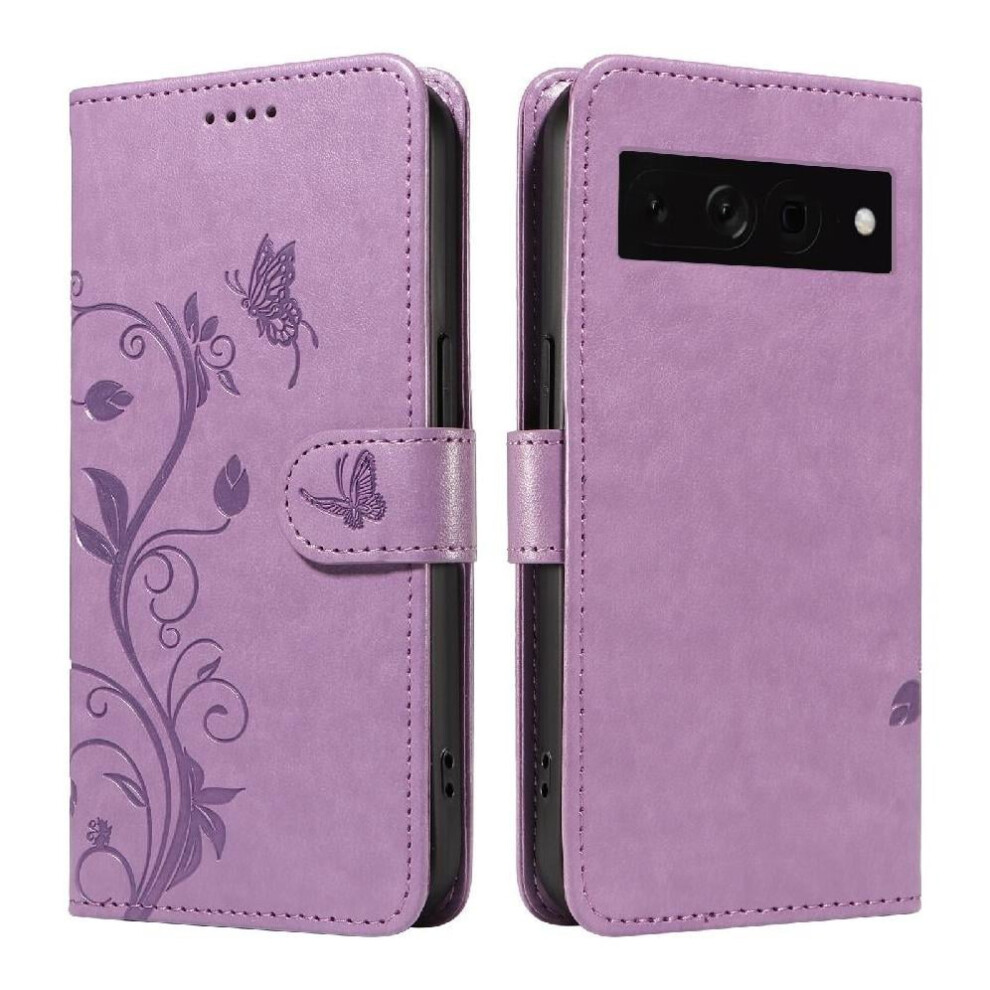 Google Pixel 7 Pro Leather Wallet Case With Butterfly 971050035628