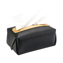 Ozmmyan tissueboxhoes, rechthoekige moderne decoratieve leren hoes, geschikt voor kaptafel, aanrecht, nachtkastjes, woonkamer en kantoor.