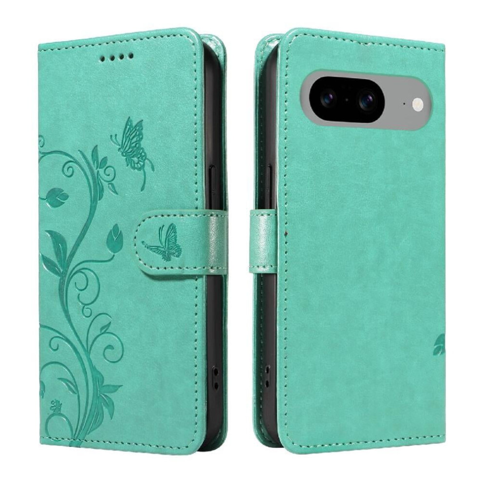 Google Pixel 8 Wallet Case Leather Butterfly Embossed With 971050035680