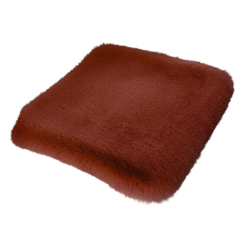 Driver Seat Cushion Winter Plush Warm Thickened 17.7x17.7 1