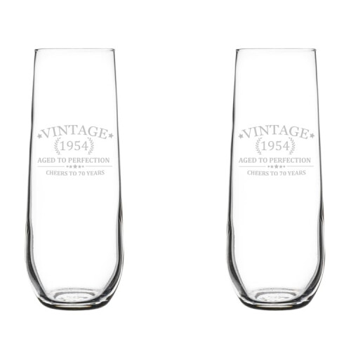 Champagneglas, mousserende vinglas, sæt med 2 stk. 8,5