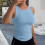 Women's Backless Tank Top Blue S 4
