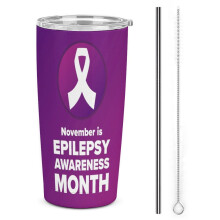Edelstahl-Trinkbecher zur Aufklärung über Epilepsie, 590 ml