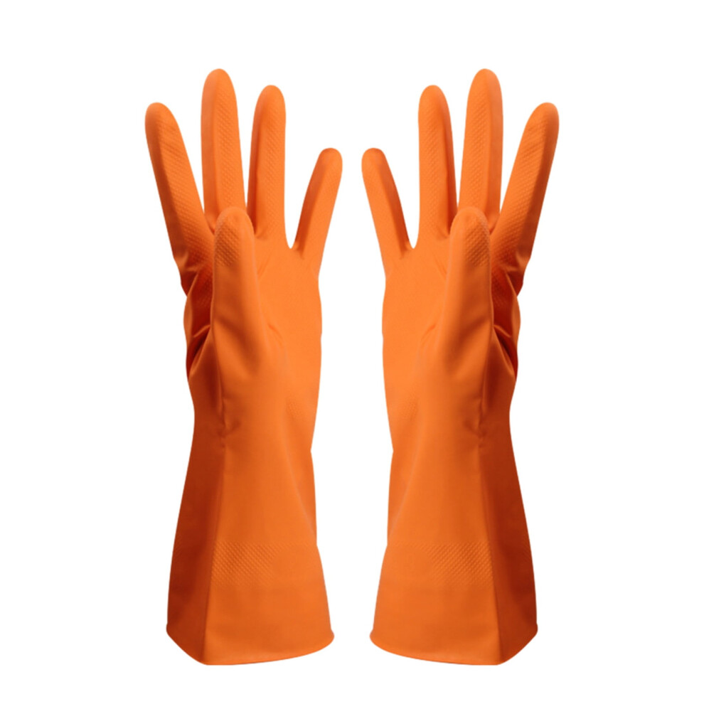 Rubber Dishwashing Gloves Long Warm Kitchen Cleaning Gloves