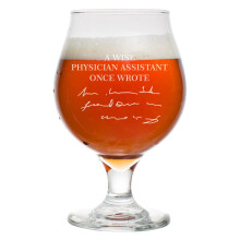 Belgian Beer Tulip Glass Stemmed 16 oz
