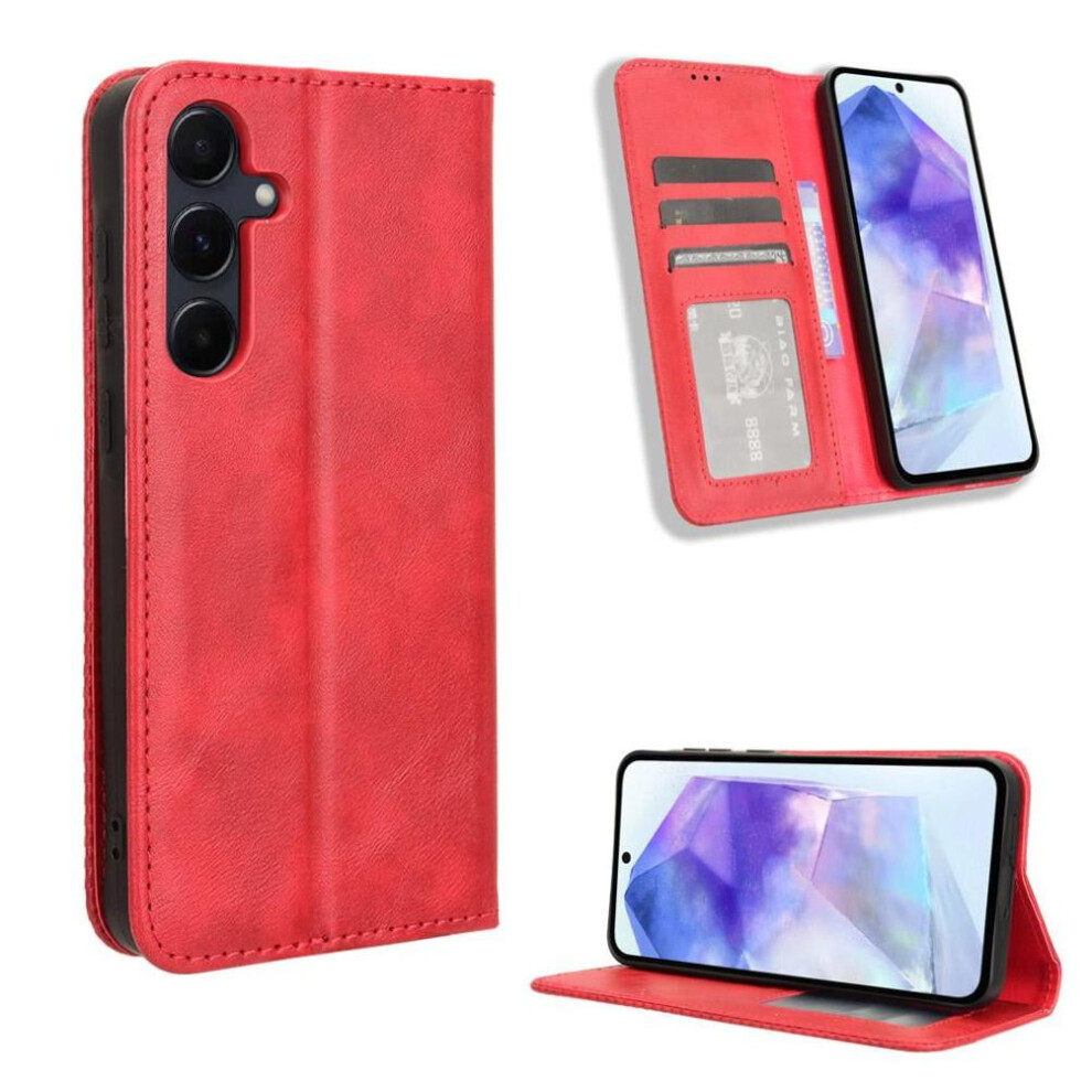 Samsung Galaxy A55 5G Wallet Case With Magnetic Closure Pu 971050022444