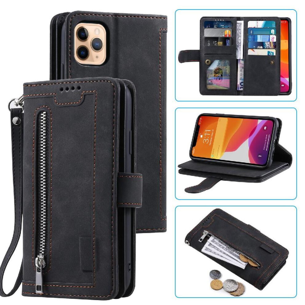 Flip Case For Iphone 12/12 Pro Pu Leather Wallet With 9 971050022376