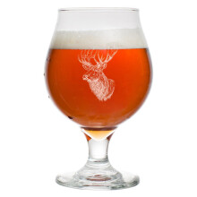 Belgian Beer Tulip Glass Stemmed 16 oz